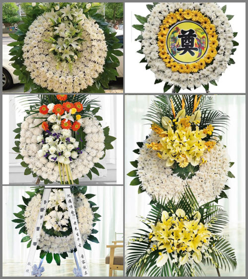 山东青岛黄岛区滨海街道杻杭村花圈速递